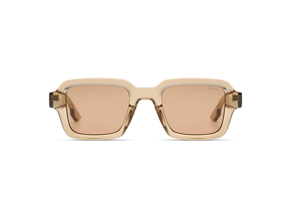 Komono Lionel Rectangular Sunglasses, UV400 Brown Lenses, Opaline