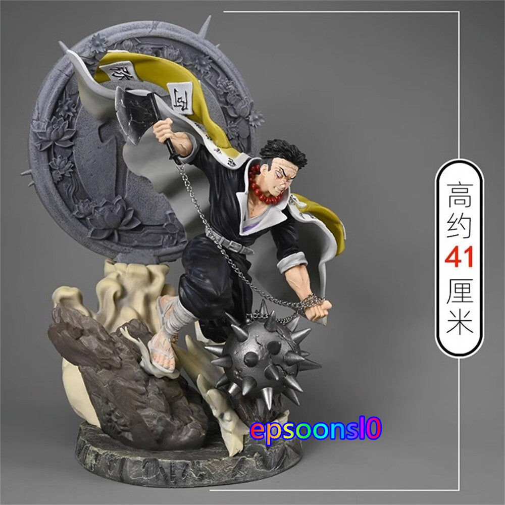 Demon Slayer Himejima Gyomei 41cm PVC Figure Model Statue W/LED Base Doll Toys