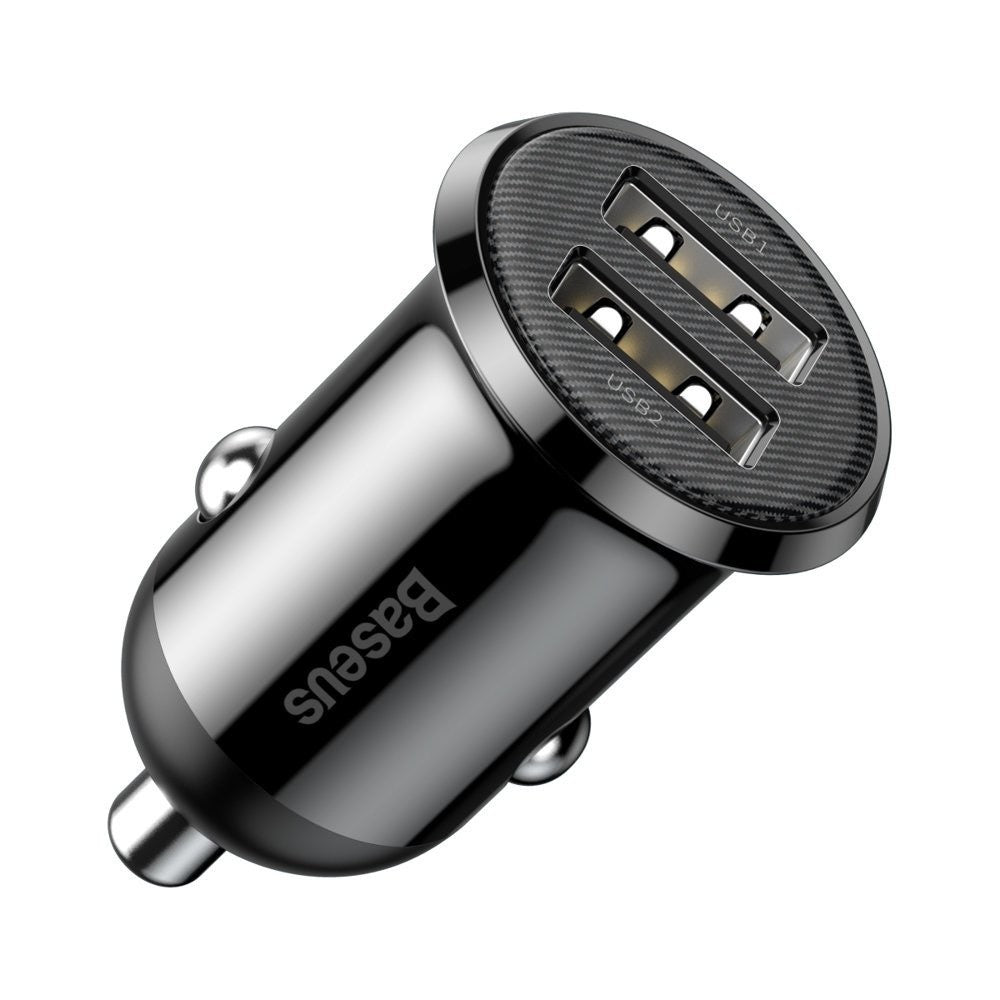 Baseus Grain Pro Car Charger (Dual Usb 4.8A ) Black