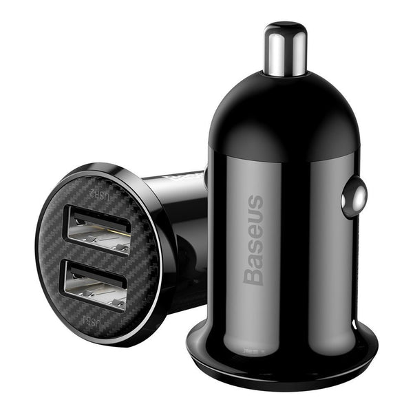 Baseus Grain Pro Car Charger (Dual Usb 4.8A ) Black