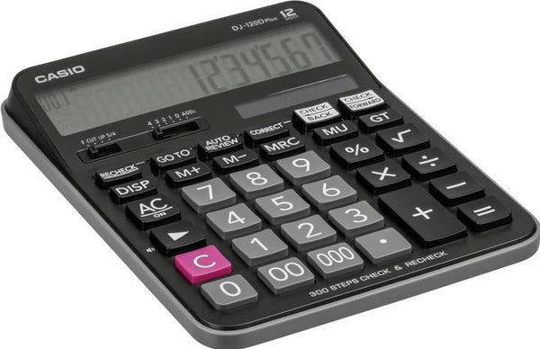 Casio DJ-120D Plus Calculator - Desktop Office Adding Machine