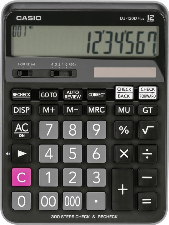 Casio DJ-120D Plus Calculator - Desktop Office Adding Machine