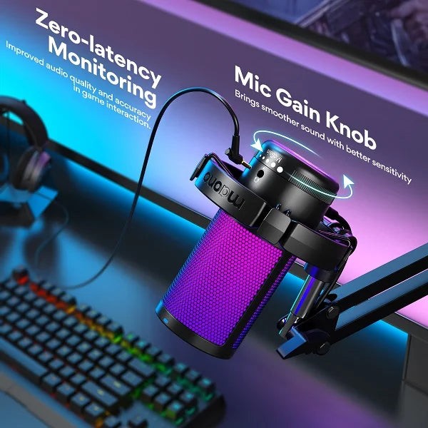 Gamerwave Condenser USB Gaming RGB Microphone