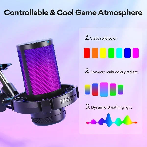 Gamerwave Condenser USB Gaming RGB Microphone