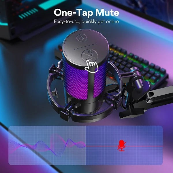 Gamerwave Condenser USB Gaming RGB Microphone
