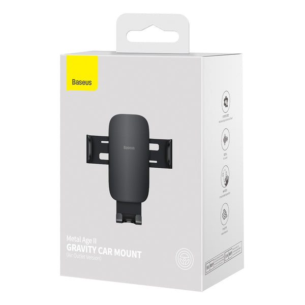 Baseus Metal AgeⅡ Gravity Car Mount(Air Outlet Version)Black