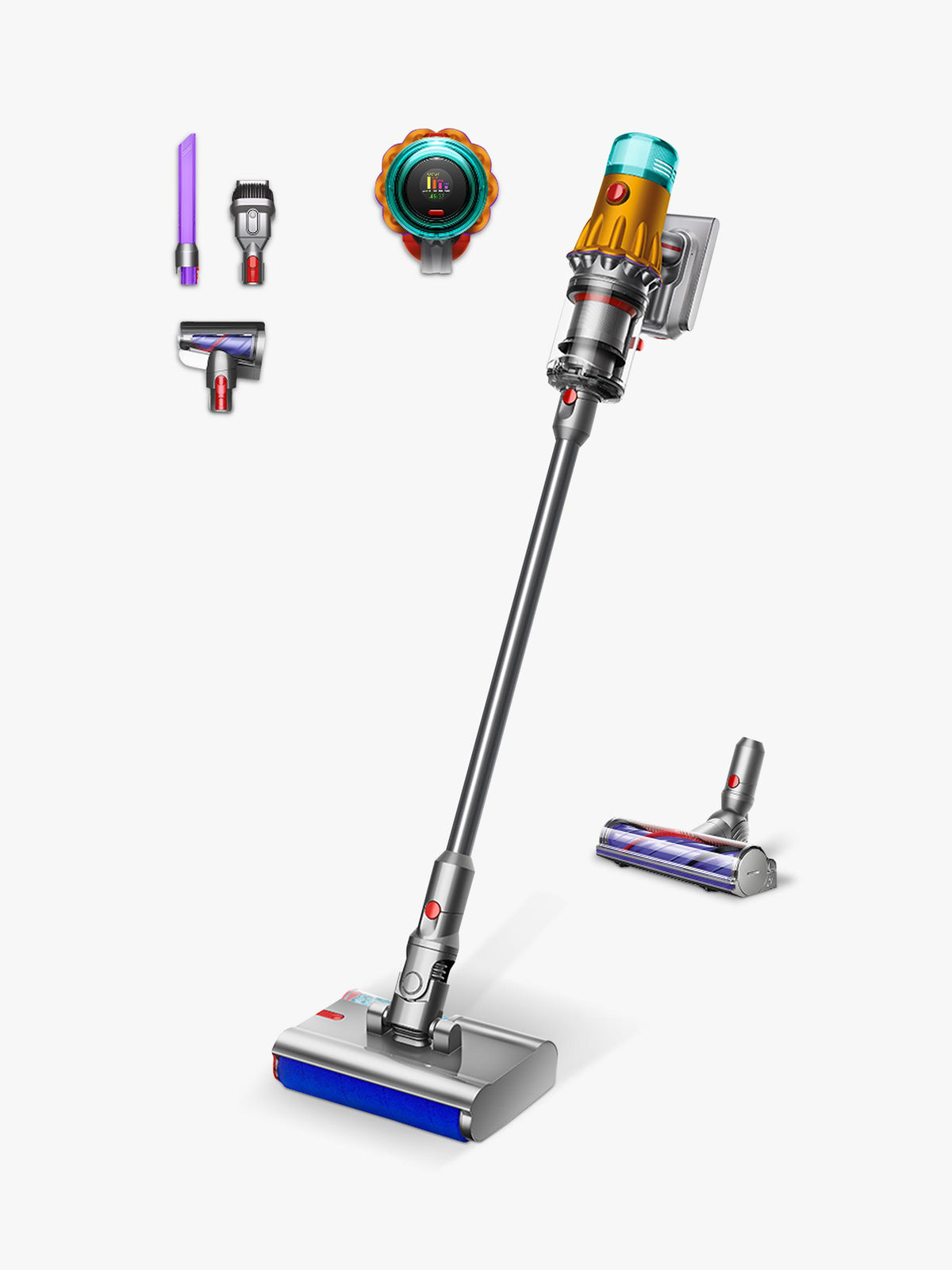 Dyson V12S Detect Slim Submarine Cordless Vacuum - Yellow and Nickel