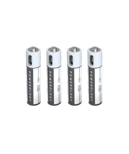 Powerology USB Rechargeable AA Battery (4pc pack)