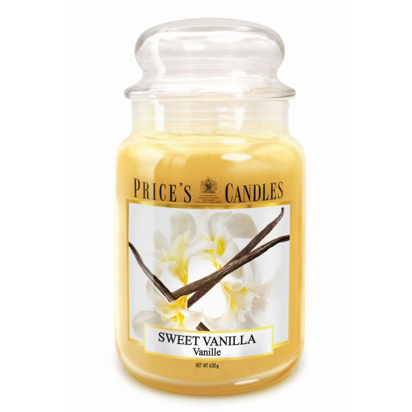 Prices L Scented Candle Jar 630G Burntime 150H Sweet Vanilla