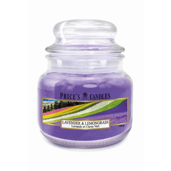 Prices S Scented Candle Jar 100G Burntime 30H Lavender & Lemongrass