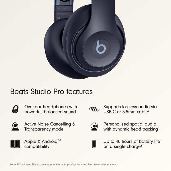 Beats Studio Pro Wireless Headphones - Navy