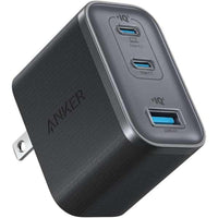 شاحن Anker Nano بقوة 70 واط، 3 منافذ، أسود - قابس حائط مدمج للسفر