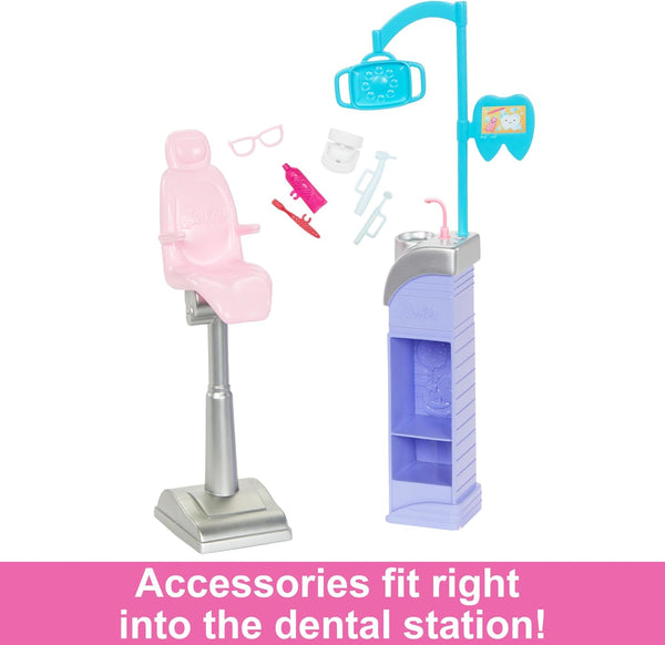 Barbie Careers Playset, Dentist Set With Blonde Fashion Dol