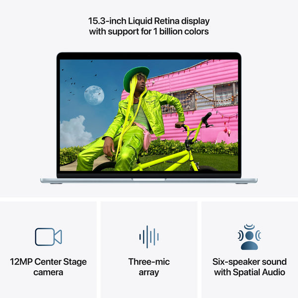 Apple MacBook Air 15-Inch M5 16GB 512GB - Laptop for Work - Sky Blue