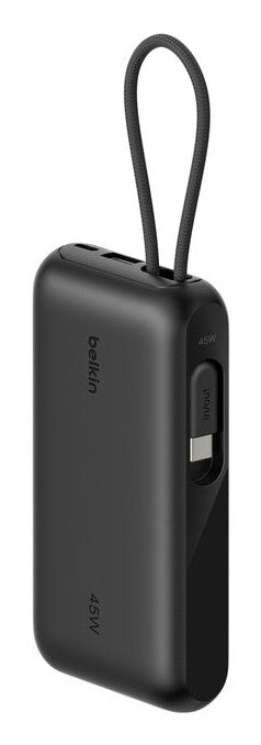 Belkin UltraCharge Power Bank 10K - Integrated Cable and Display - Black
