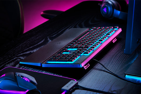 لوحة مفاتيح الألعاب Razer Ornata V3 X ذات الأغشية منخفضة الارتفاع بإضاءة RGB - صامتة