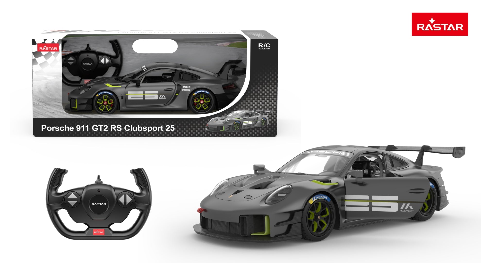 Rastar - R/C 1:14 Porsche 911 Gt2 Rs Clubsport 25