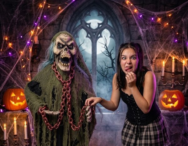Halloween - Large Skeleton Figure With Chain