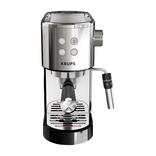 KRUPS Virtuoso XP444C10, Espresso Machine, 1 L, Ground Coffee, 1350 W, Stainless Steel STEAM & PUMP