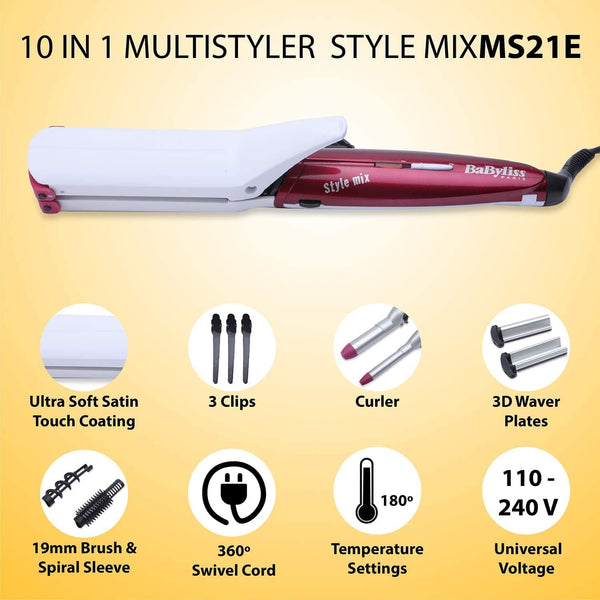 Babyliss Multiple Ceramic Hair Styles 10 Attachments - White