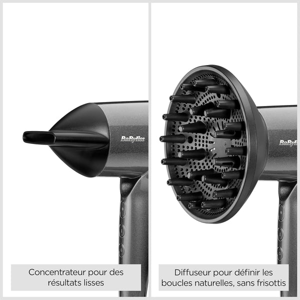 Babyliss Hair Dryer Shine D6200DSDE Performance - Powerful & Compact 1600W - Titanium