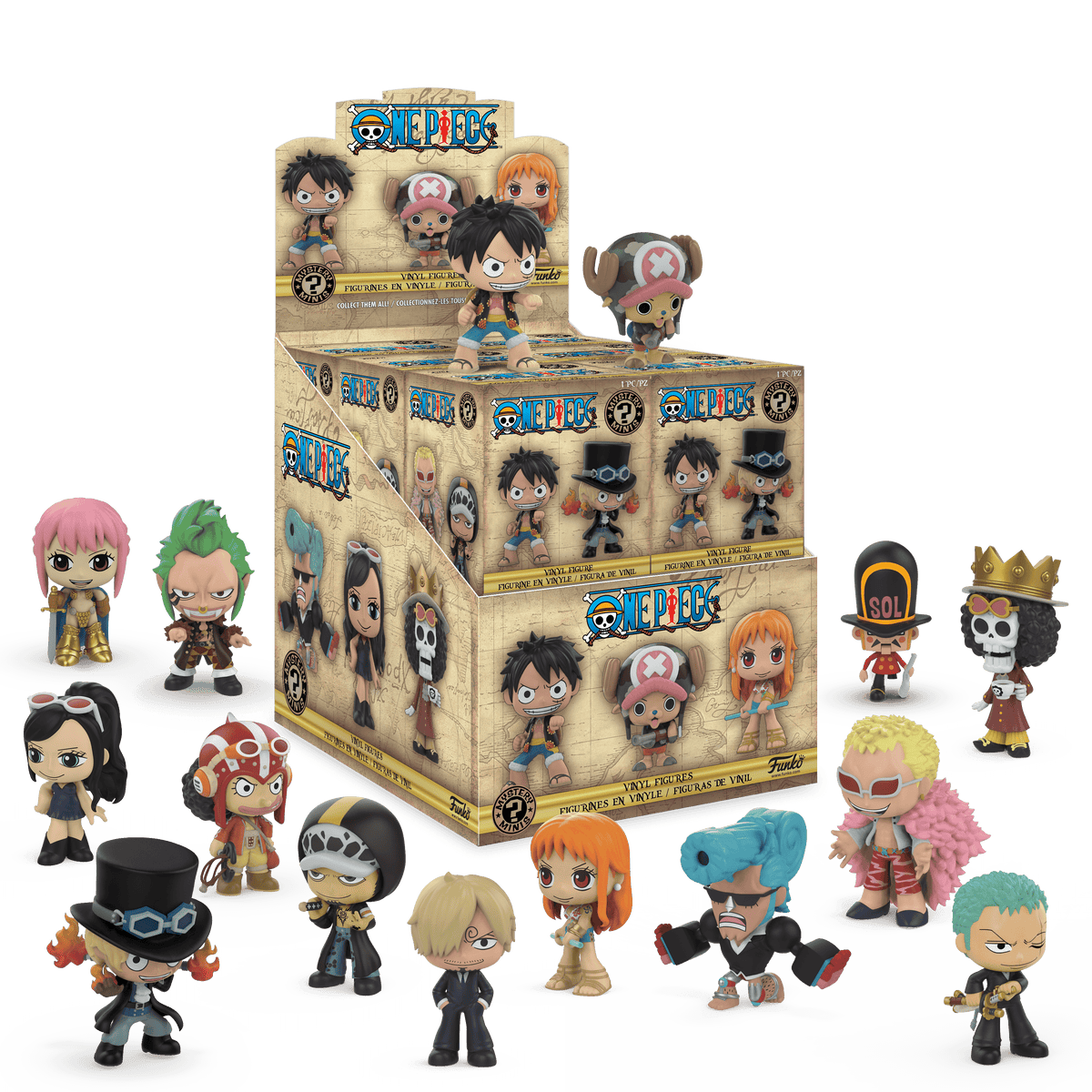 Funko - Mystery Minis! Animation: One Piece-12 Pcs- PDQ
