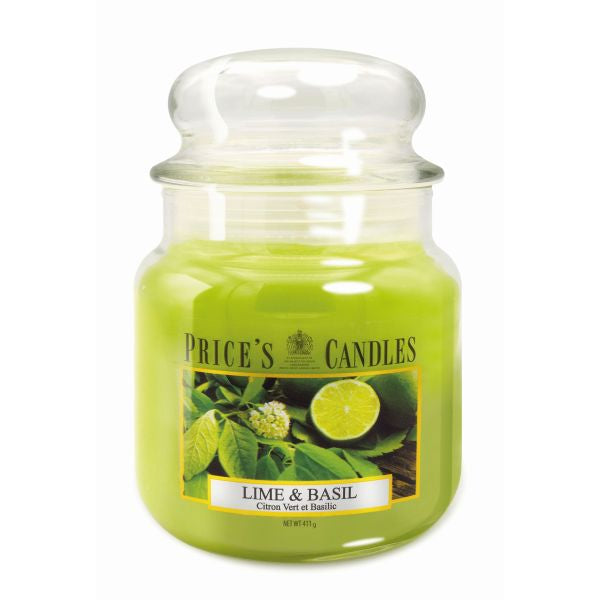 Prices M Scented Candle Jar 411G Burntime 90H Lime & Basil