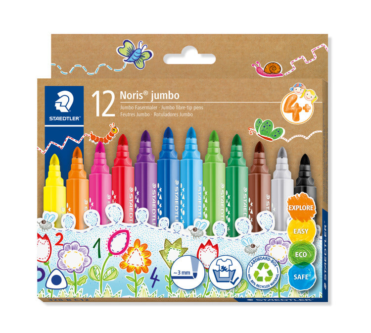 Staedtler Noris Jumbo Fibre Tip Markers 12 Pack