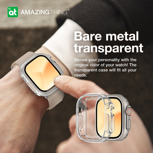 Amazingthing Minimal Apple Watch Ultra 49mm Clear - Drop Proof Case