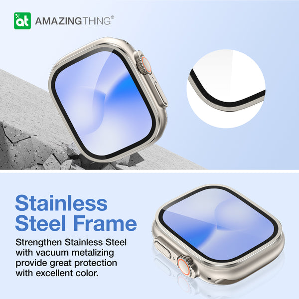 Amazingthing Apple Watch Ultra 49mm Metal Impact Shield - Full Glass