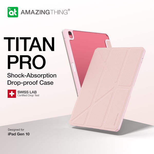 AT TITAN PRO FOLIO CASE FOR IPAD 10.9 2022 - PINK