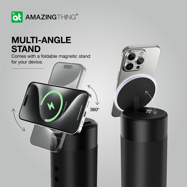 AT EXPLORER PRO MAG 4IN1 CHARGING STAND WITH SPEAKER - BLACK