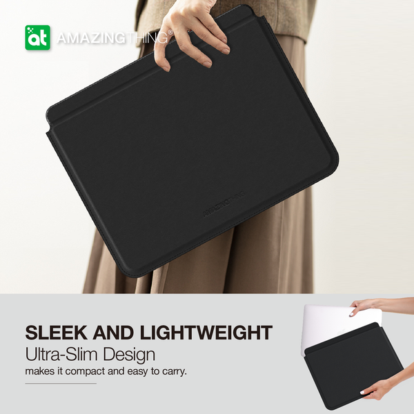 AT MATTE PRO MAG SLEEVE WITH STAND FOR MACBOOK PRO 13/14" MACBOOK AIR 13/13.6" & 14" LAPTOPS - BLACK