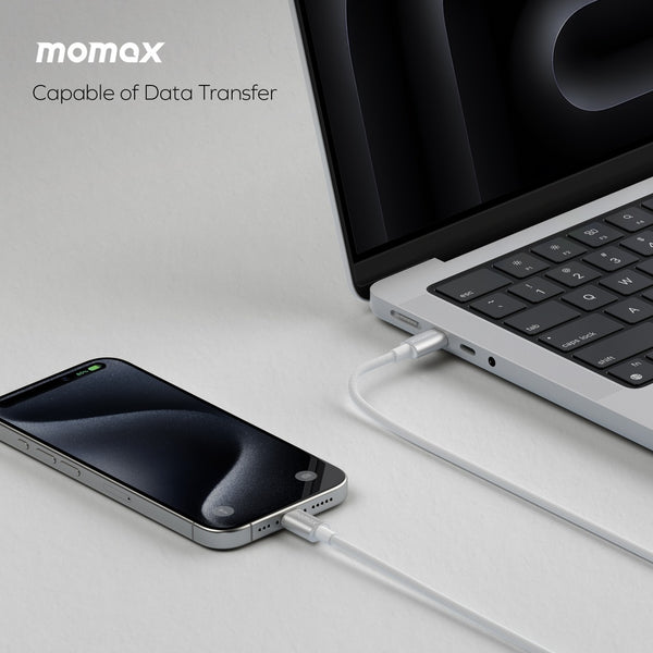 MOMAX ELITE 60W USB-C TO USB-C CABLE 0.5M - WHITE