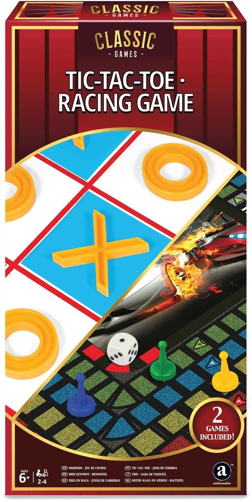 Ambassador - Classic Games - 2-in-1 Racing Game, Tic-Tac-Toe (basic)