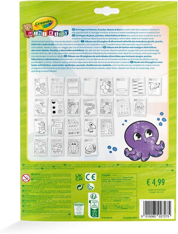 Crayola Color and Shape Activity Book With 8 Crayons - Kids Workbook