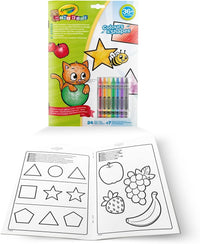 Crayola Color and Shape Activity Book With 8 Crayons - Kids Workbook