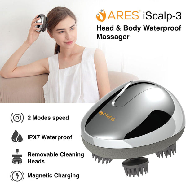 Ares - Iscalp-3 Head And Body Portable Waterproof Massager