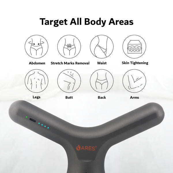 uSlim 2in1 Gun Massager and Cellulite Remover - White