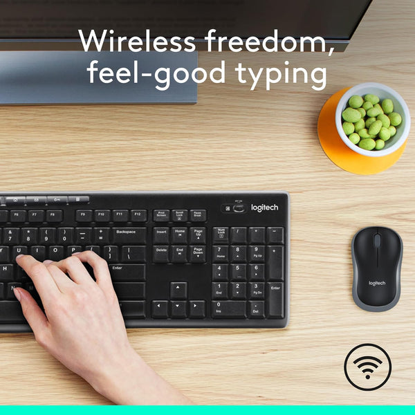 Logitech MK270 Wireless Keyboard and Mouse Combo (Black) - NEW