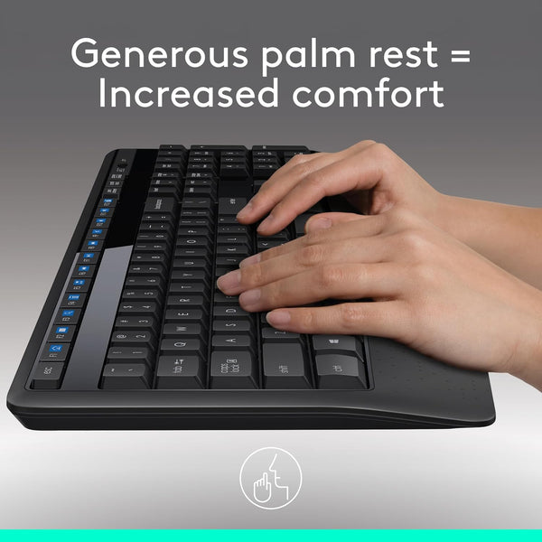 Logitech MK345 Wireless Combo Full-Sized Keyboard Arabic / English Layout- NEW