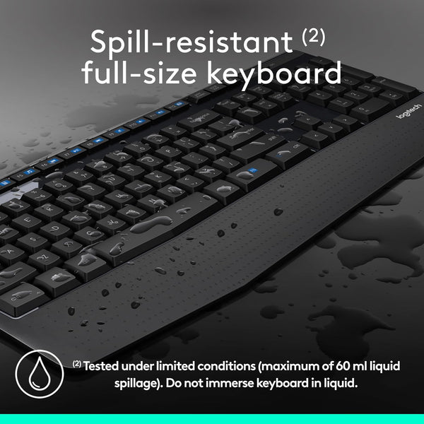 Logitech MK345 Wireless Combo Full-Sized Keyboard Arabic / English Layout- NEW