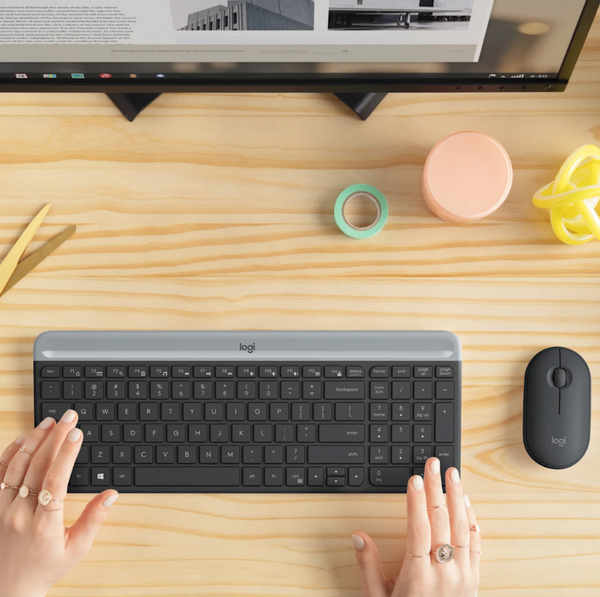 Logitech MK470 Slim (KB+MSE) Wireless Combo - Graphite- NEW Arrival