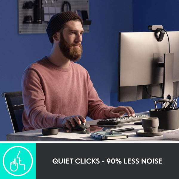 Logitech MX Master 3S Wireless Mouse Ultra-Fast Scrolling, Ergo, 8K DPI, Track on Glass, Quiet Clicks, USB-C, Bluetooth - Graphite - New Arrival