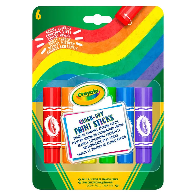 Crayola 6 Quick-Dry Paint Sticks