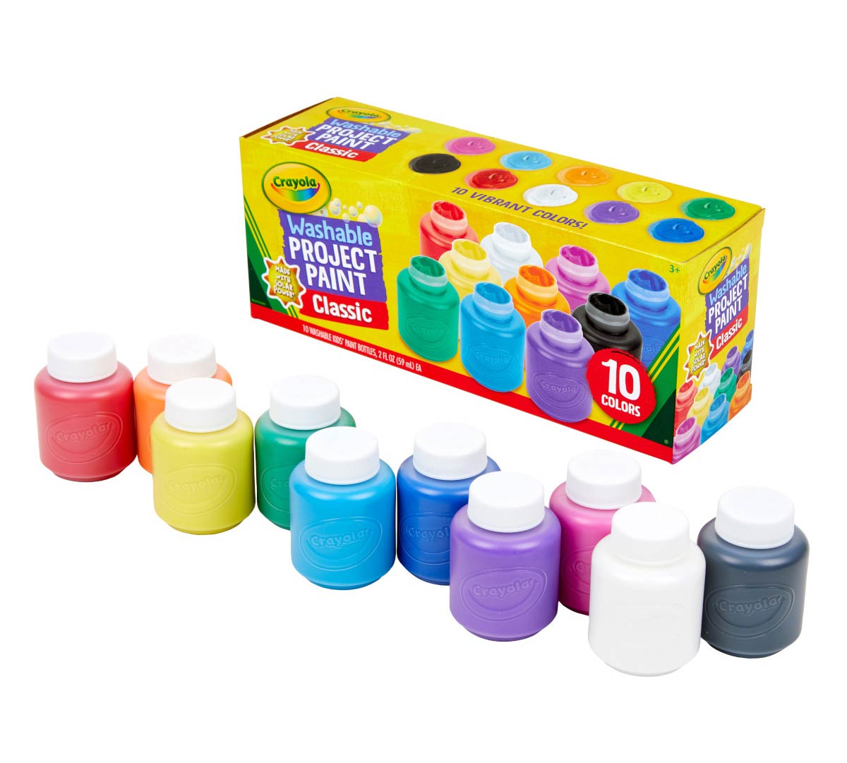 Crayola Washable Paint 10 Bottles 59 ml - Kids Art and Craft Set