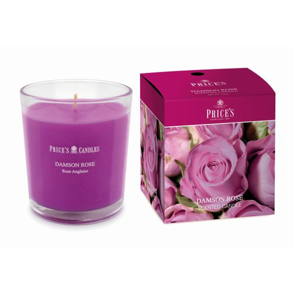 Prices Boxed Candle Jar wax 170g Burning time 45H Damson Rose