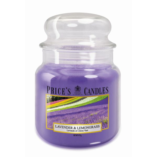 Prices M Scented Candle Jar 411G Burntime 90H Lavender & Lemongrass