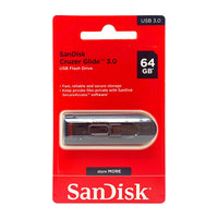 SanDisk Cruzer Glide 3.0 USB Flash Drive 64GB, USB 3.0, Retractable Connector