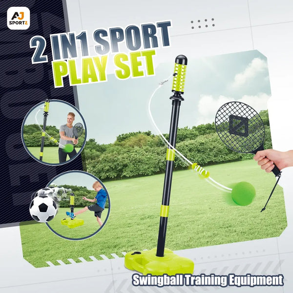 Aojie Sport - 2 In 1 Combo Set (Swing Racket, Soccer Set)